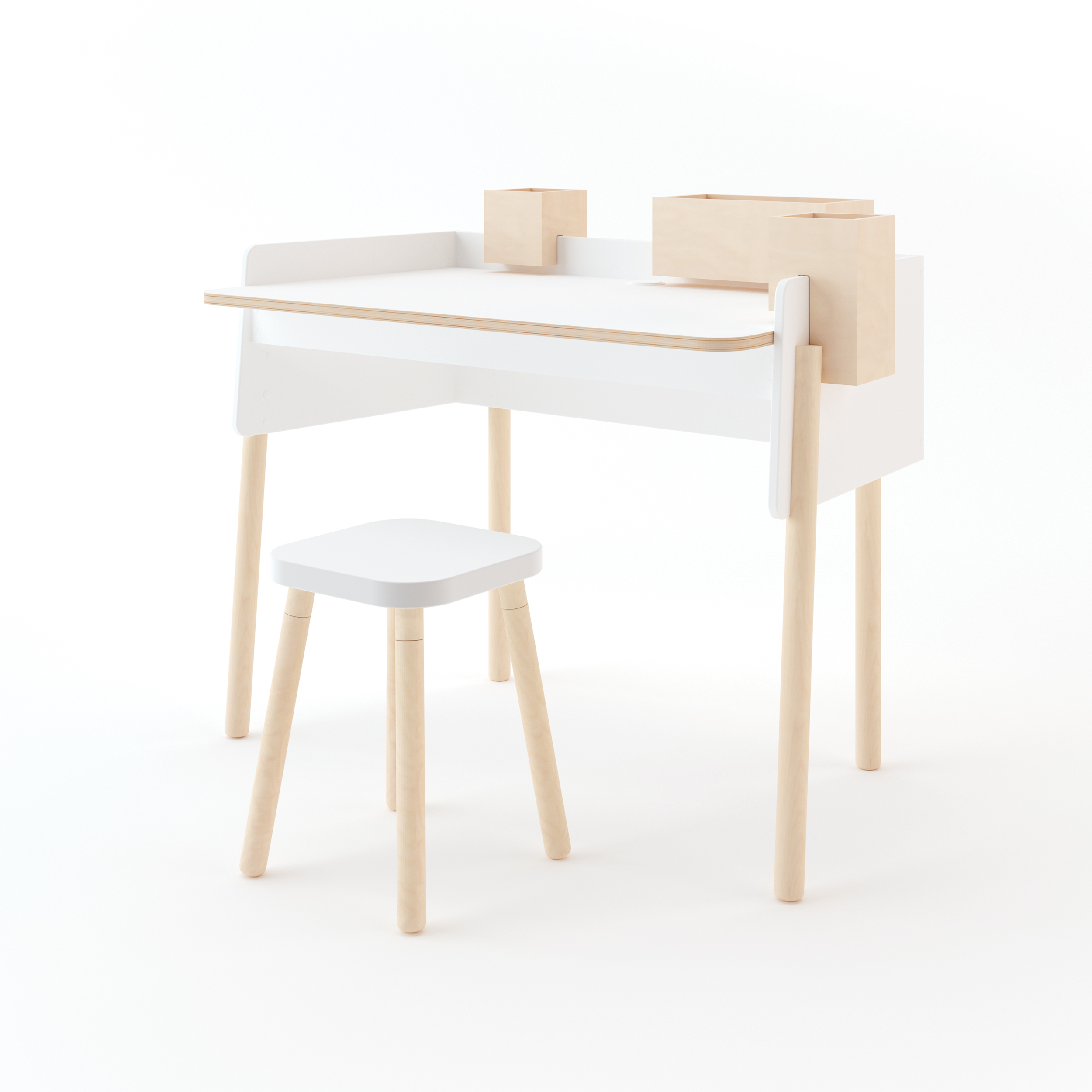 Oeuf Square Stool